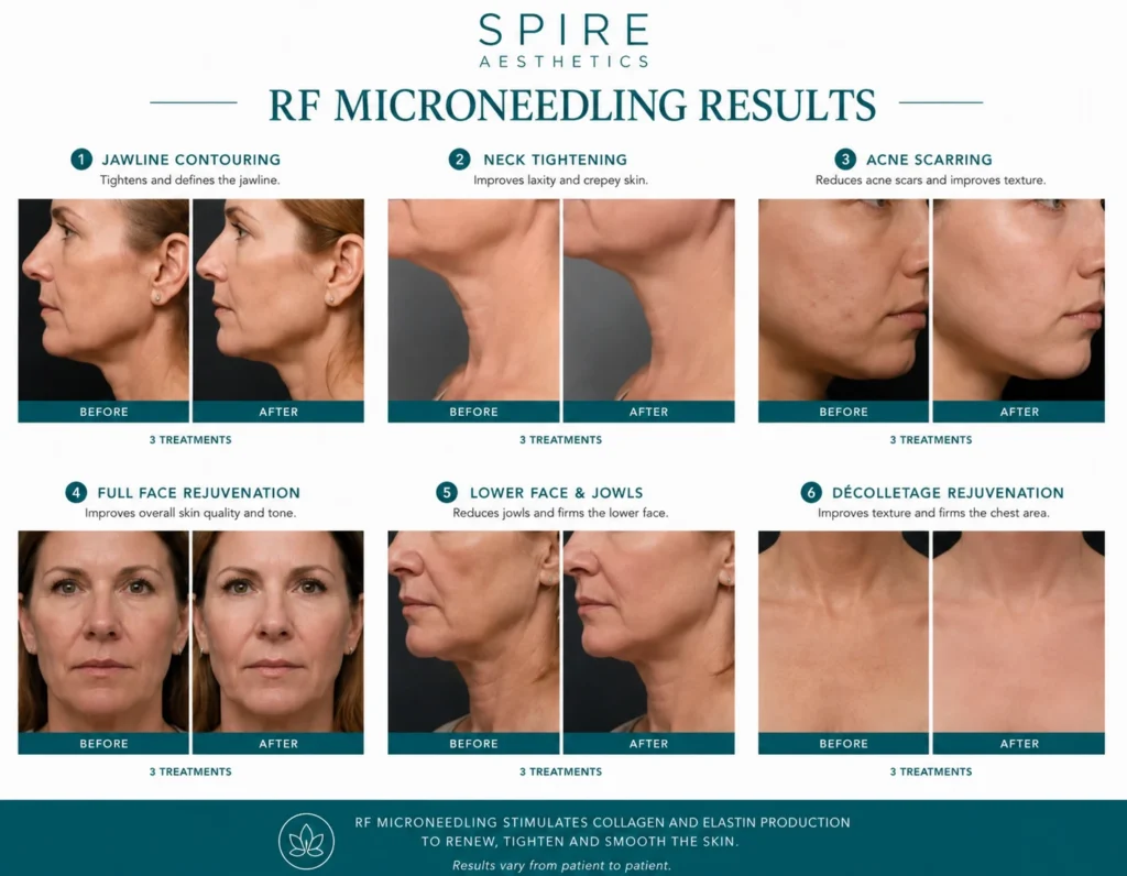 RF Microneedling Skin tightening Witney results