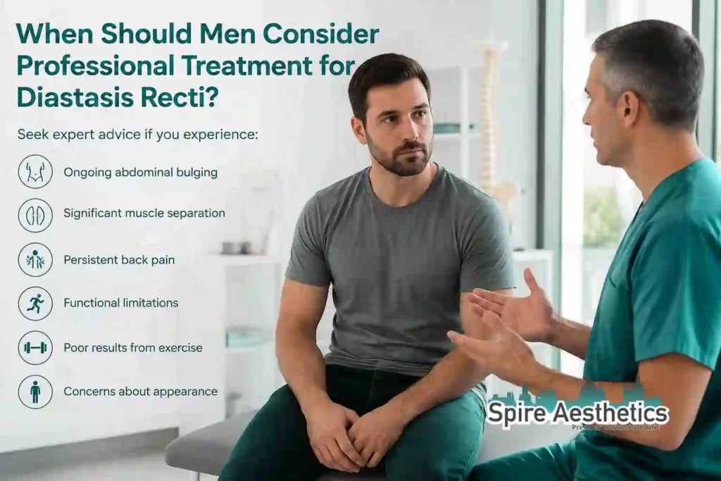 When Should Men Consider Professional Treatment for Diastasis Recti Witney?